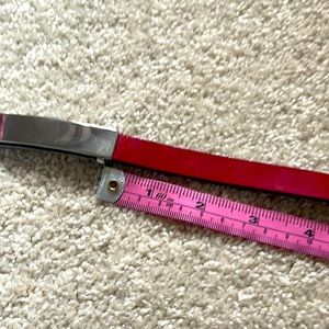 Express red leather belt